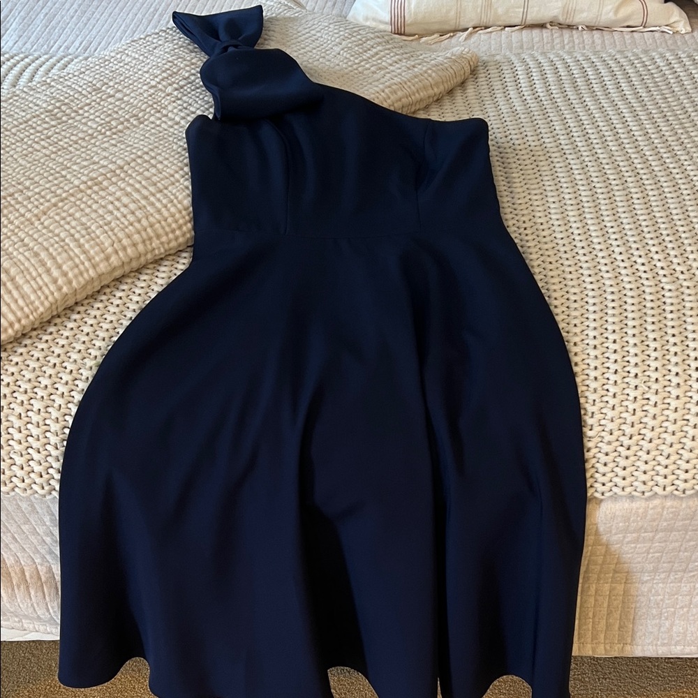 Gal Meets Glam Midnight Blue One-Shoulder Dress